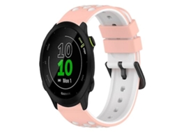 Pulseira Garmin Forerunner 55 De 20 Mm, Silicone Bicolor, Preta E Branca.