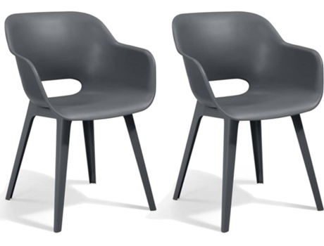 Conjunto 2 Cadeiras de Jardim  Akola 431495 (56x57x80 cm - Plástico)