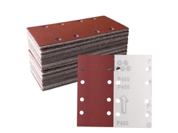 Pacote com 30 Lixas Clipe, 93 X 185 Mm, Grão 400, 8 Furos, Material para Lixadeira Orbital Aleatória BRILVIBERA