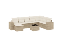 Garden Sofa Set, Garden Sofa Sets Vidaxl Bege Rattan / Vime (n/a)