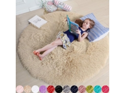 Tapete Redondo Bege Para Quarto, Tapete Circular Fofo 62,9 X 62,9 Para Quarto De Criança, Tapete Peludo Para Quarto De Adolescente, T Ehstmind