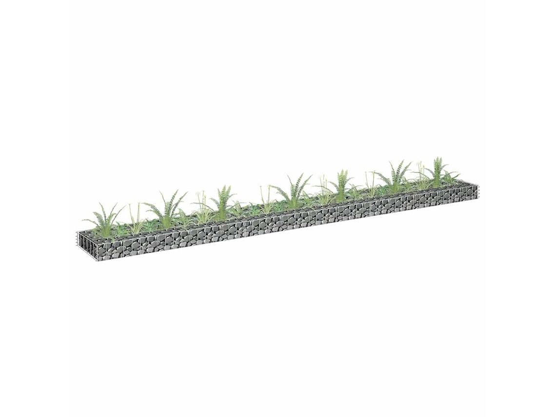 Vidaxl Canteiro Elevado/cesto Gabião 270x30x10 Cm Aço Galvanizado