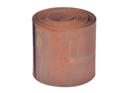 Relaxdays Borda Para Relva, 5 M X 14 Cm, Aço Corten, Efeito Ferrugem, Rolo, Borda Flexível Para Canteiros, Castanho