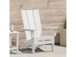 Vidaxl Cadeira Adirondack Dobrável Branco 80,5 X 74,5 X 92 Cm Hdpe