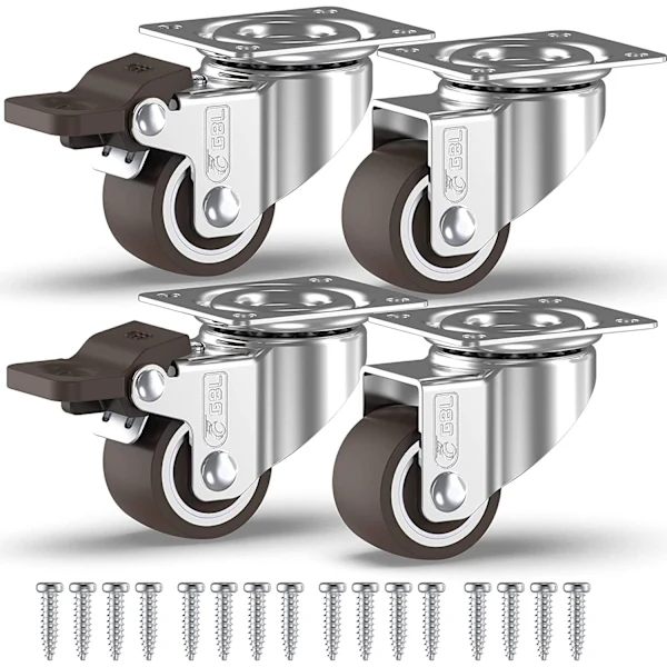 |hh| 4 Rodízios Pequenos Para Móveis Aquaforge