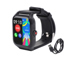 Mali relógio Inteligente 1.85 Polegadas Touchscreen Ip68 Monitorização de Sono Chamadas Fitness com App Preto