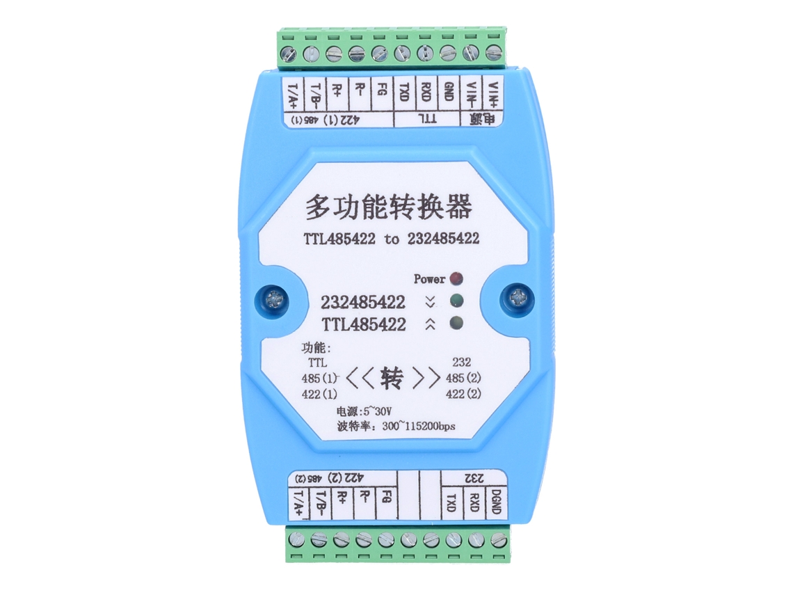Conversor isolador multifuncional com proteção contra sobretensões, 300~115200bps, 5~30v