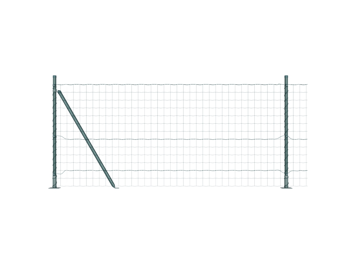 Conjunto 1 Cerca Externa Vidaxl Verde Aço (10 X 0,8 M)