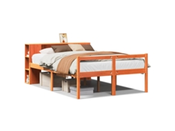 Bookcase Bed, Bookcase Beds Vidaxl Marrom Madeira De Pinho (140 X 200 Cm)