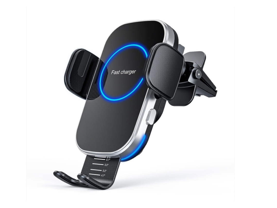 Carregador De Carro Sem Fio, Suporte Para Carregador De Carro Com Fixação Automática De 15 W, Suporte De Carregamento Para Carro Com Ventila