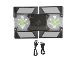 Resfriador De Laptop (dual Fan Com Luz Led, Portátil Usb Plegável)