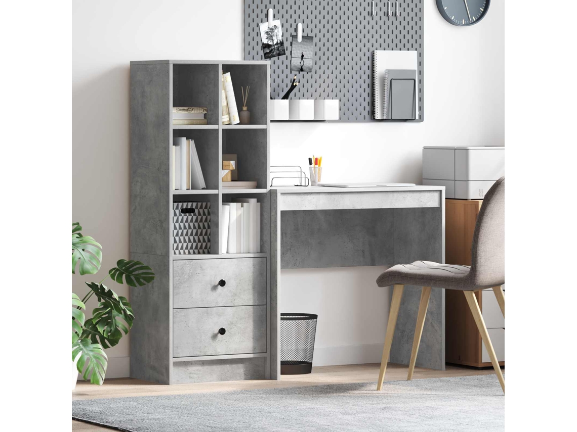 Vidaxl Mesa Cinzento 125,5 X 40 X 127 Cm 2 Unid.