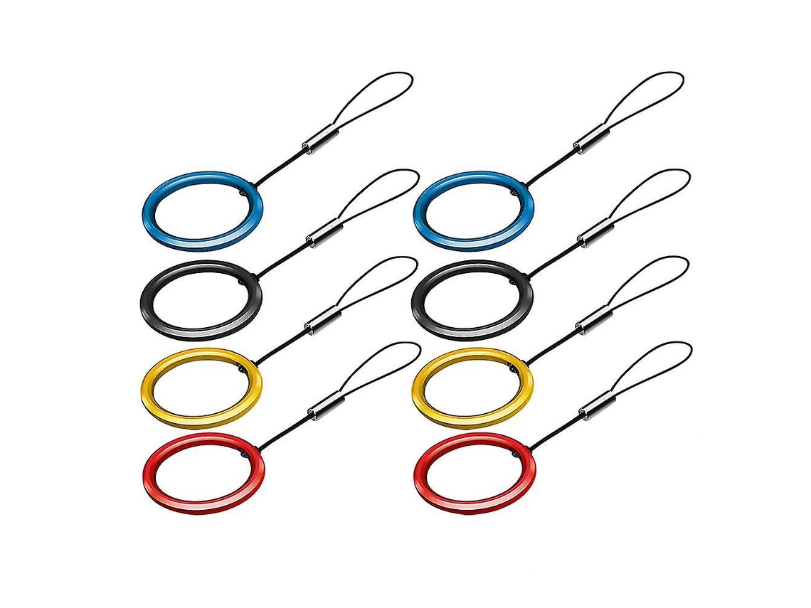 8 Peças De Cordão Para Celular Com Alça Anti-perda, Cordão Para Pendurar Em Telefone, Corrente Para Chaveiro (preto Azul Dourado Vermelho)