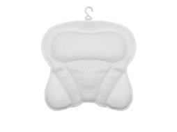 Almofada Banheira Cabeça/pescoço/costas – Com Ventosas – Mesh – Poliéster – Branco
