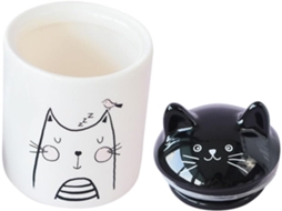 Pote De Cerâmica Anneome Com Tampa, Açucareiro, Design De Gato, Cerâmica Para Cozinha