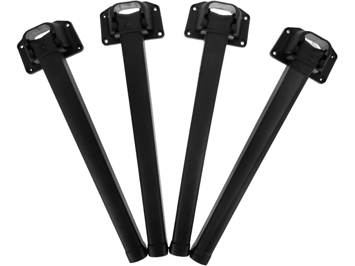 Sewacc Conjunto De 4 Pés Mesa Dobráveis Plástico Para Substituição Em Mesas Computador E Escritório, Cor Preta
