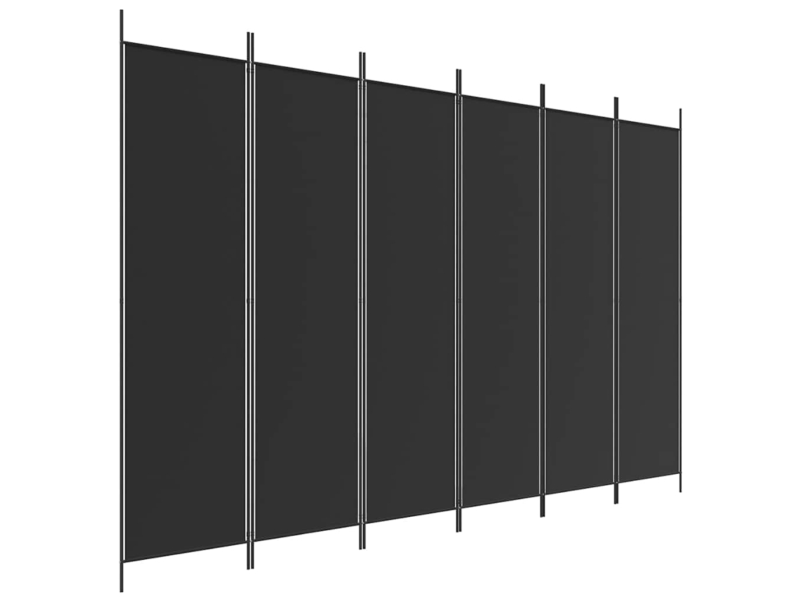 Maison Exclusive - Divisória De Quarto Com 6 Painéis 300x200 Cm Tecido Preto