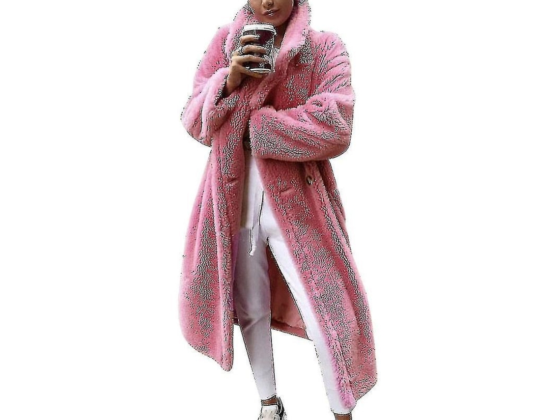Fasst chaqueta Larga Fluffy de Invierno para Mujer