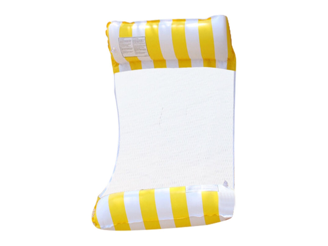 Colchão Inflável Dobrável Para Piscina, Amarelo