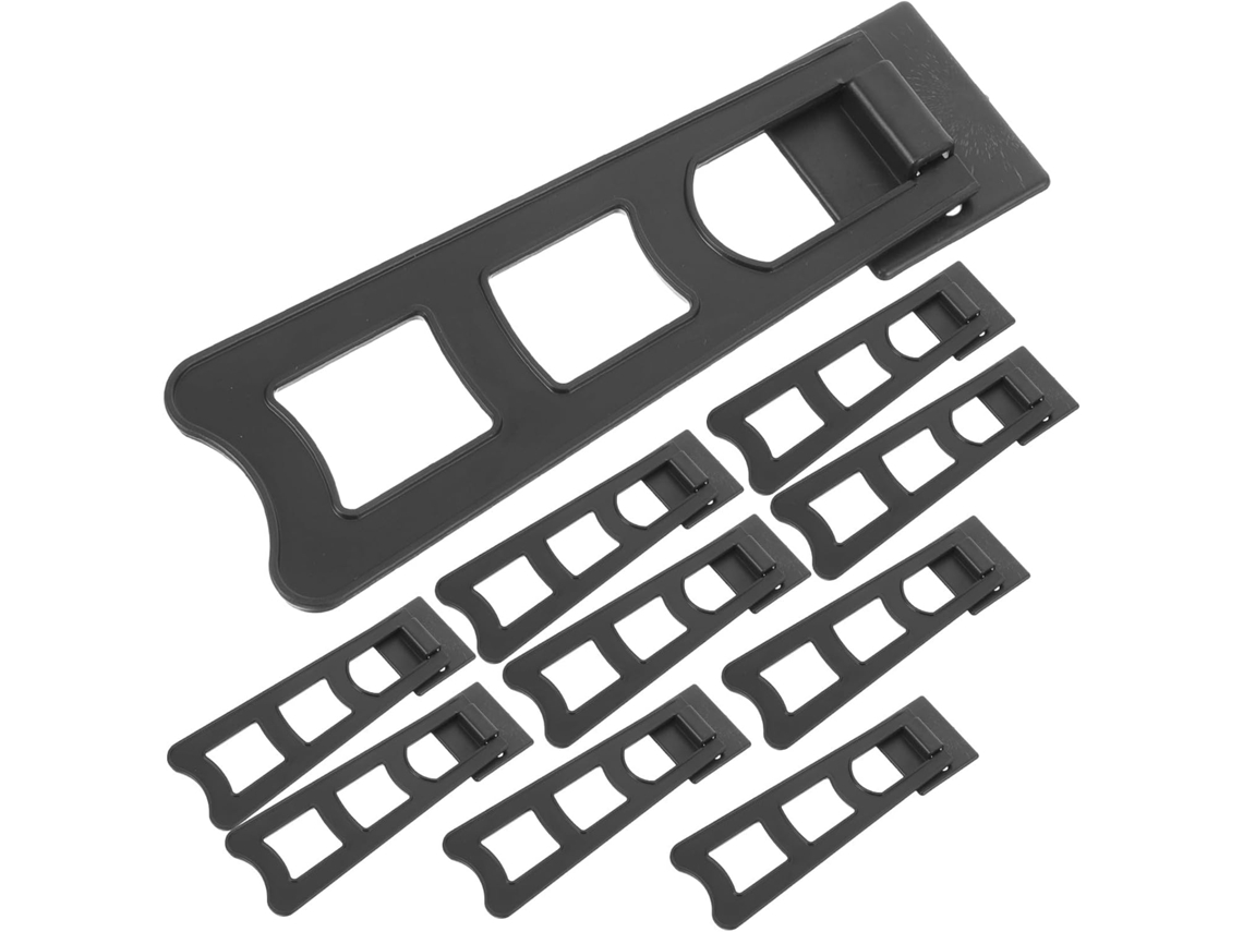 Conjunto 10 Suportes Traseiros Plástico Preto Evitar Molduras Caiam Ideal Porta Retratos Escritórios Estúdios GOKOCO