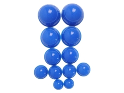 Conjunto de 12 Ventosas de Silicone Azuis para Massagem Terapêutica.
