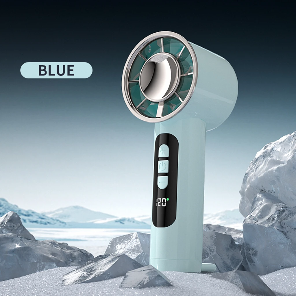 Ventilador portátil MDUG cinza alta velocidade com bateria de 1200 Mah