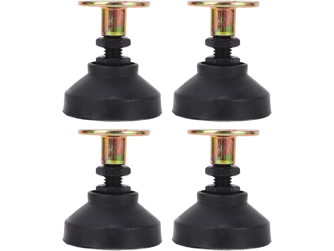 Conjunto de 4 protetores de pés redondos Homsfou em TPE para móveis, cor marrom, altura ajustável de 35 a 45 mm, para mesas tipo E.