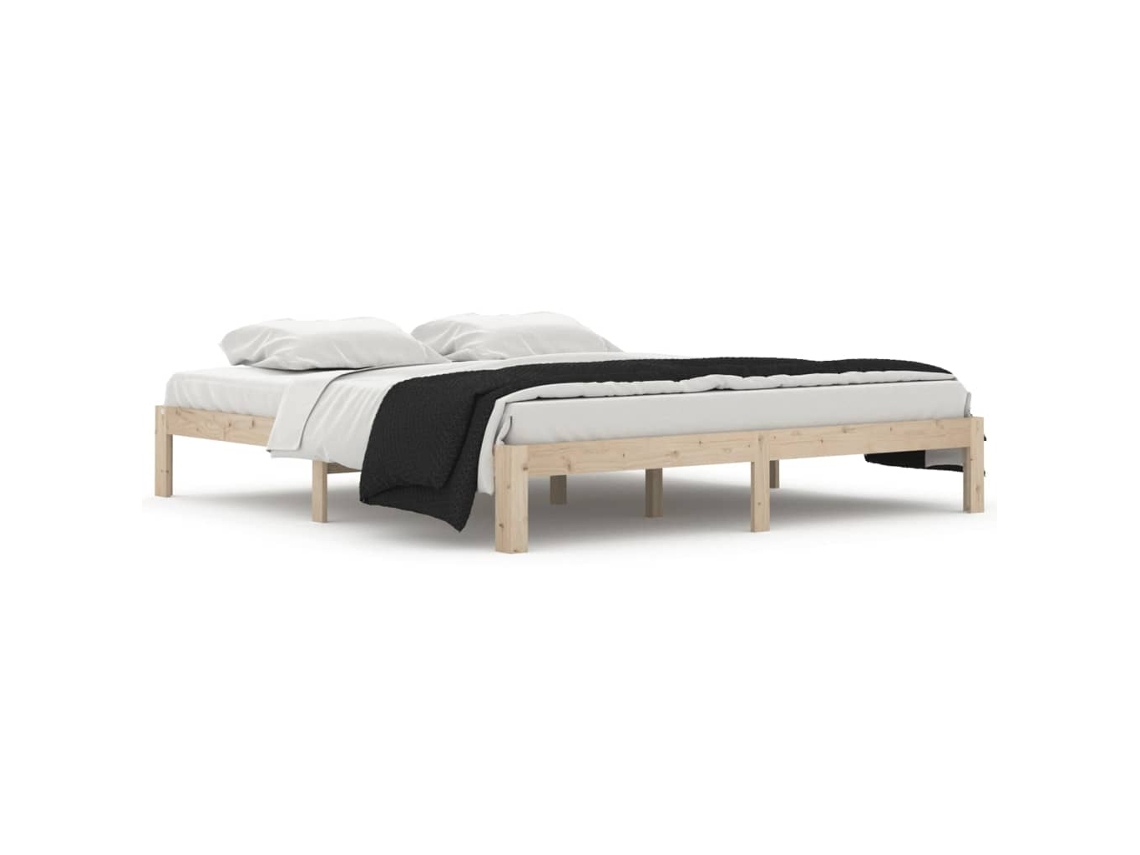 Bed Frame, Bed Frames Vidaxl Marrom Madeira (180 X 200 Cm )