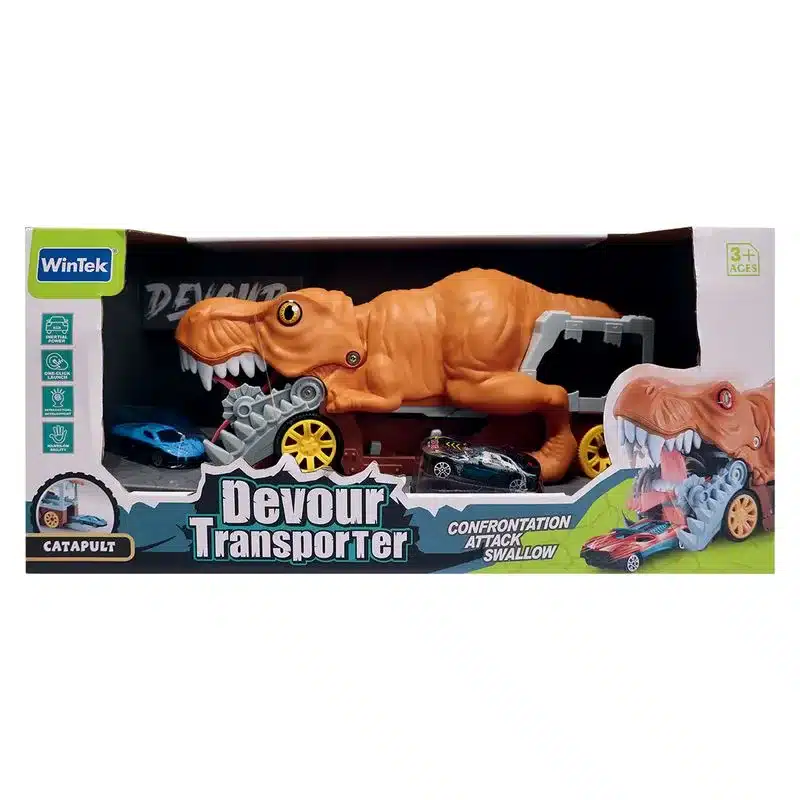 Dinosaurio T Rex Devora Coche Transporte Y Catapulta E7018 Innovatoys Innovatoysp24