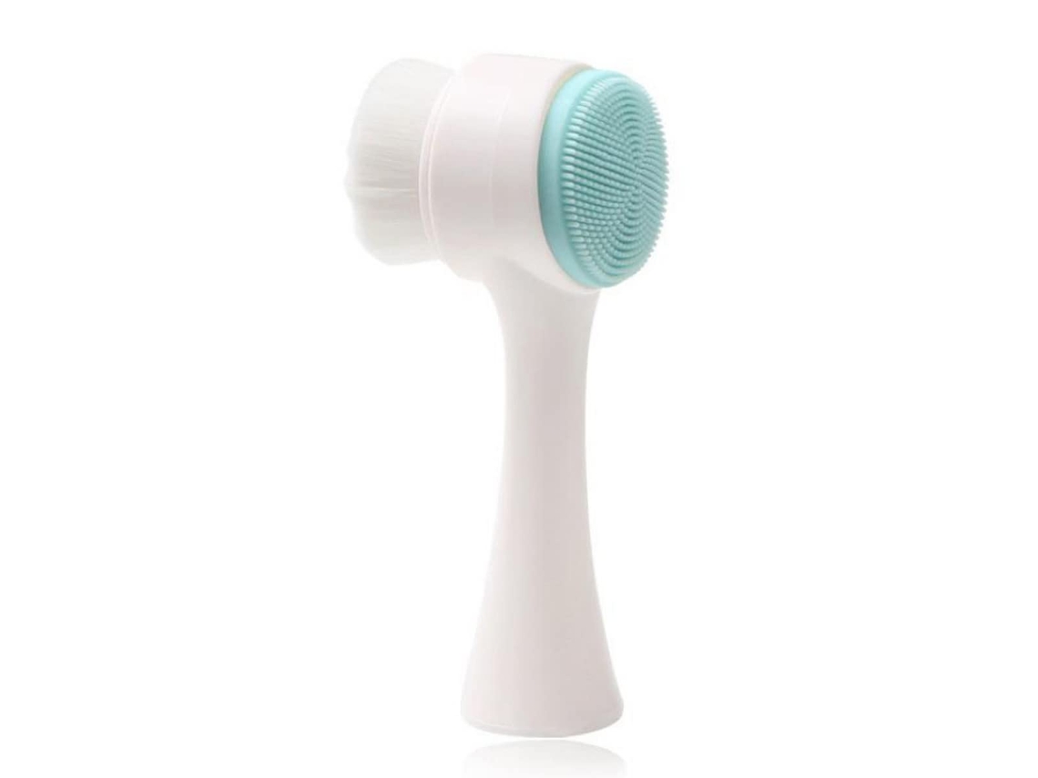 Escova Facial Vertical 3d Em Silicone, Escova Facial Dupla Face, Escova Facial Manual 2 Em 1 Com Dupla Ação.