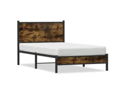 Bed Frame, Bed Frames Vidaxl Marrom Aço (100 X 190 Cm)