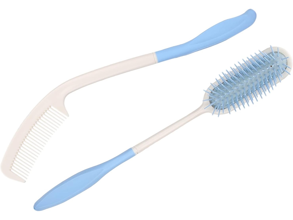 Escova De Cabelo Longo Alcance Emukoep, Pente Ergonômico Para Idosos, Escova De Cabelo Com Massagem Almofada Ar Para