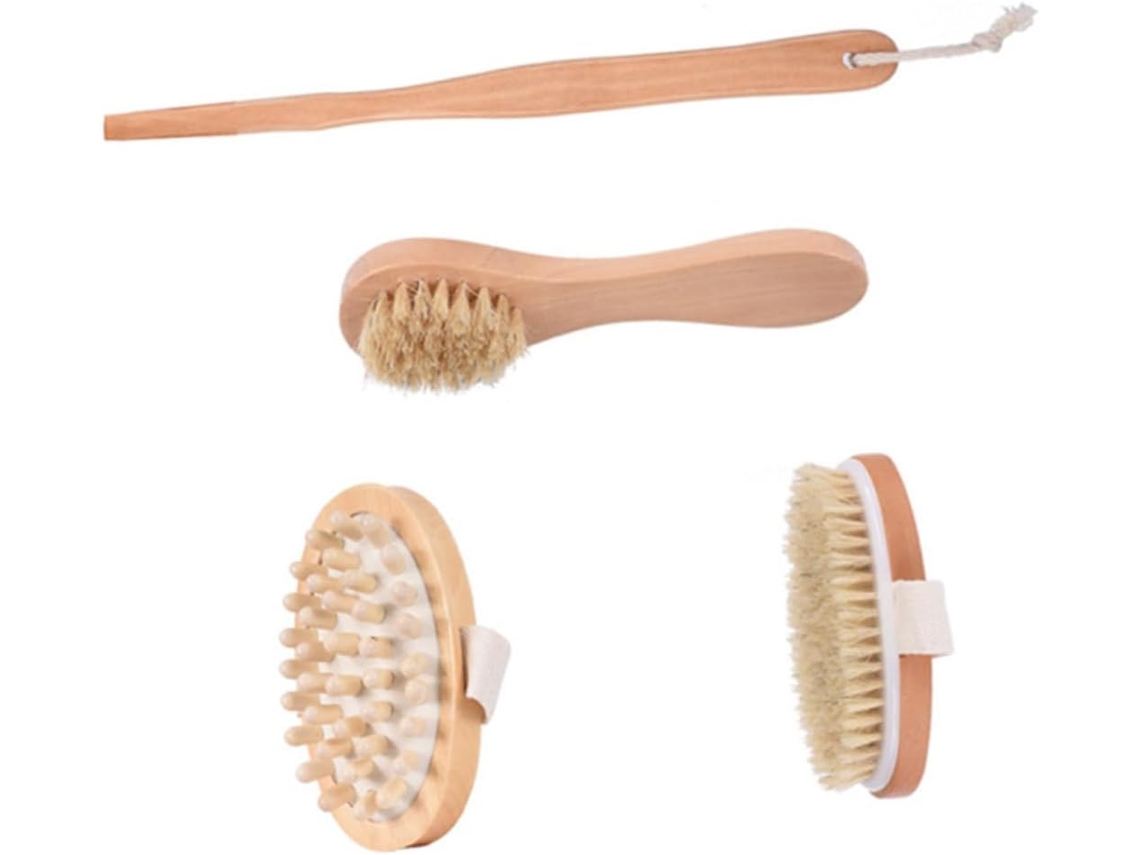 Conjunto De 4 Escovas Banho Packove, Utensílios De Banho Práticos, Material Resistente, Para Limpeza Doméstica