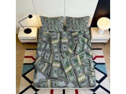 Conjunto de Cama com Estampa 3d Pacote em Microfibra Fronha 200x200cm