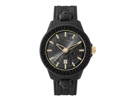 Relógio Homem Fearless 43mm 43,00 Mm Bracelete De Silicone Cor Da Bracelete Preto À Prova De Água 5 Bar Philipp Plein Sport