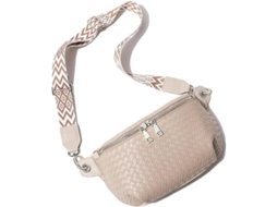 Bolsa Transversal Para Mulheres, Pochete De Couro Falso Moda Com Alça Ajustável Para Viagem Caqui