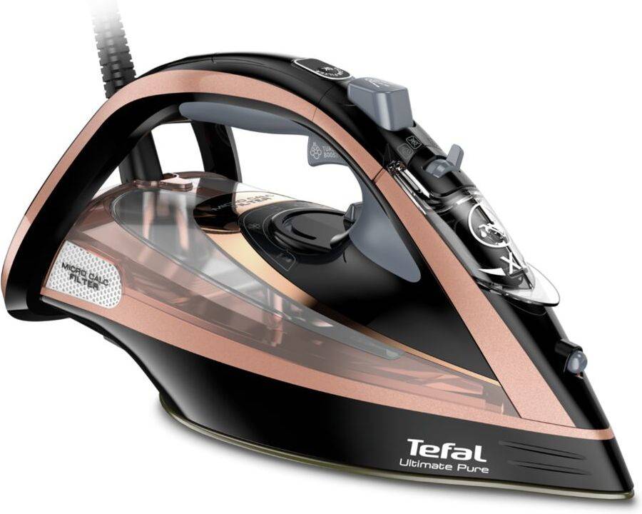 Ferro a Vapor TEFAL Ultimate Pure FV9845E0 (Jato vapor 260 g/min - Base Durilium)