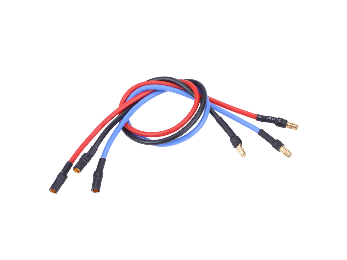 Mali 3pcs/set Controlador de Velocidade Elétrica Esc Motor Cabo de Silicone 30cm com Conector Banana 3.5mm