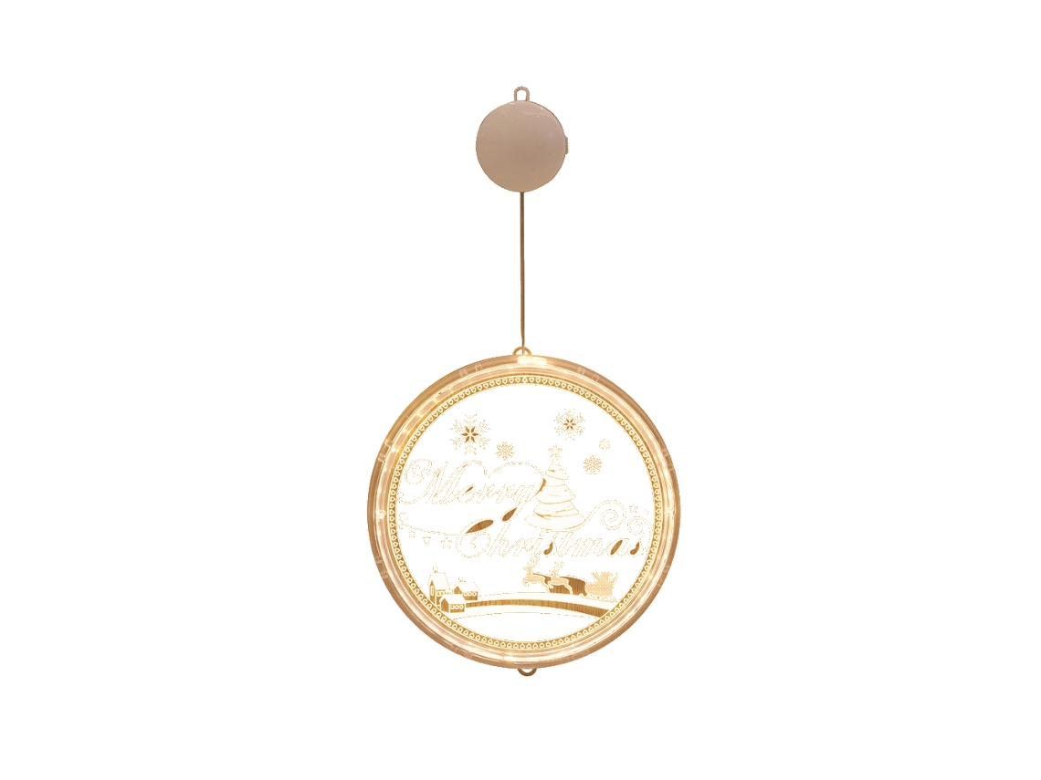 Luzes de Natal Decoração Penduradas Luzes de Fada Operadas a Bateria para Janelas de Parede Decoração de Pátio 22Cm Feliz Natal 2