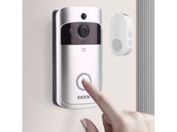 Campainha De Vídeo Inteligente Wifi, Câmera, Interfone Visual Com Relógio Slowmoose