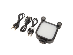 Luz De Preenchimento Para Microfone Ajustável, Microfone Estéreo Com Luz Para Videoconferências