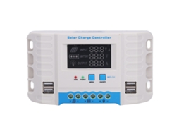 Controlador De Carga Solar Pwm 10a 12v/24v Com Lcd E Shell Abs Para Residencial