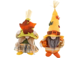 Conjunto De 2 Anões Pelúcia Decorativos Para O Dia Ação Graças E