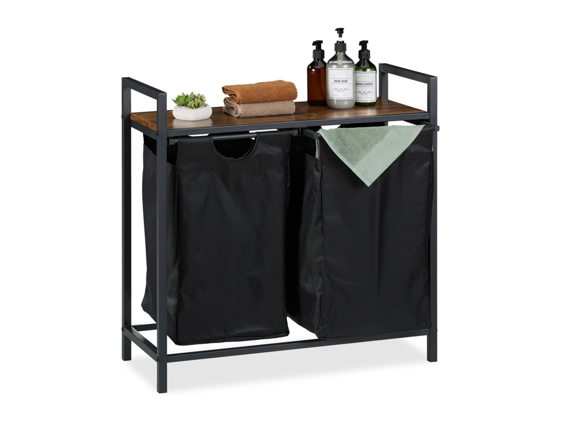 Suporte Para Cesto De Roupa Suja Com Prateleira