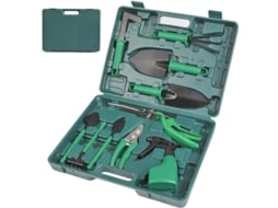 Conjunto de 10 Ferramentas de Jardim S/MARCA, Pá, Tesoura, Aspersor, Bolsa