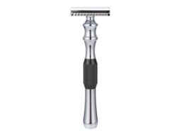 Afeitadora Clássica De Lâmina Dupla Para Homens Com Base, Afeitado Seguro E Estilo (preto)