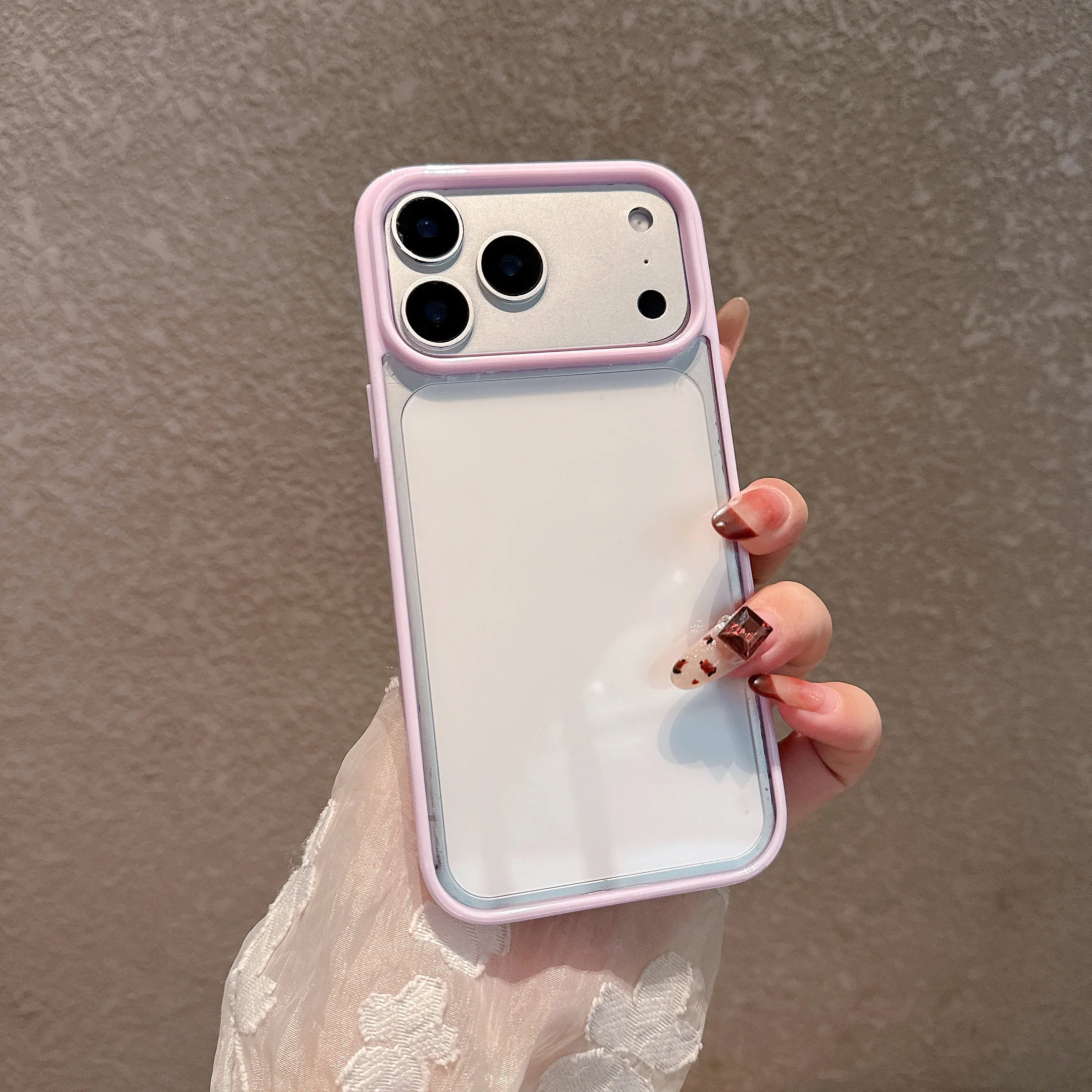 Capa Para Celular Com Moldura (iphone 16 Pro), Capa Protetora Transparente À Prova De Choque.