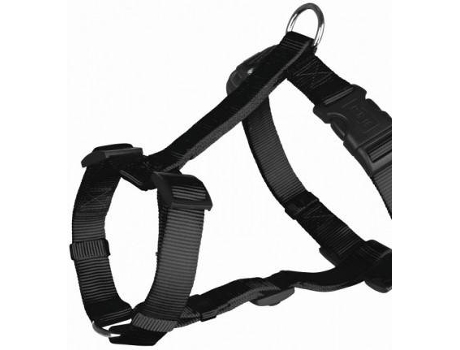 Peitoral para Cães  Ajustável (Preto - 40-65x1.5cm - Nylon - S - Porte Grande)
