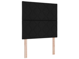 Conjunto 1 Cama Box Vidaxl Preto Tecido (120 X 190 Cm)