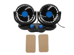 Ventilador Carro Dúplo 360 Graus 12v Arrefecedor Interno
